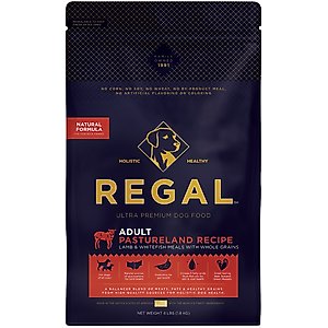 Regal Pet Foods Pastureland Recipe Lamb & Whitefish Meals Whole Grains Dry Dog Food, 4-lb bag