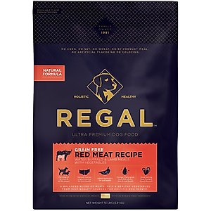 Regal Pet Foods Red Meat Recipe Grain-Free Buffalo & Lamb Meals Dry Dog Food, 13-lb bag