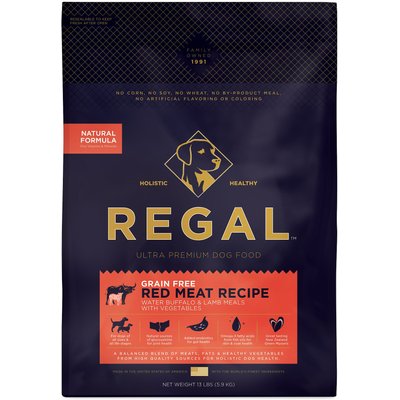 Regal Pet Foods Regal Pet Foods Red Meat Recipe Grain-Free Buffalo & Lamb Meals Dry Dog Food, 13-lb bag