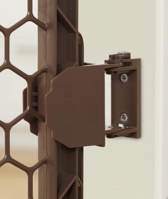 Show full view: Regalo Pet Plastic Play Pen & Super Wide Dog Gate with Door, Brown slide 5 of 5