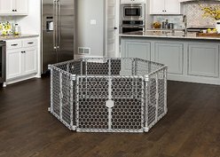 Regalo Pet Products 2-in-1 Play Yard & Safety Dog Gate, Gray