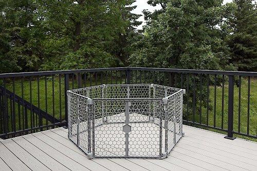 Show full view: Regalo Pet Products 2-in-1 Play Yard & Safety Dog Gate, Gray slide 2 of 5