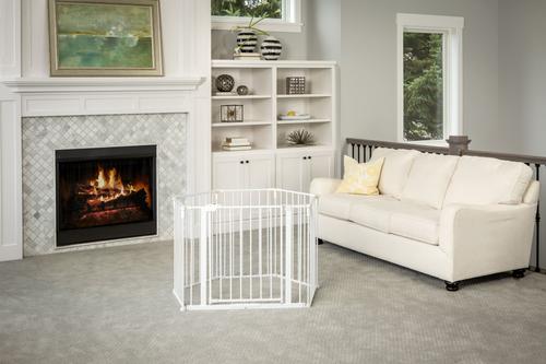 Show full view: Regalo Pet Products 6 Panel Super Wide Dog Gate & Dog Play Yard, White, 130-in wide slide 2 of 4