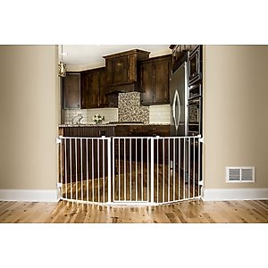 Regalo Pet Products Flexi Extra Wide Configurable Walk-Through Dog Gate, 30-in