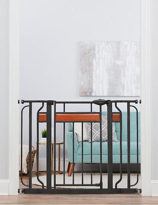 Show full view: Regalo Pet Products Home Accents Designer Dog Gate, Black & Cherry Wood, 42-in slide 1 of 3