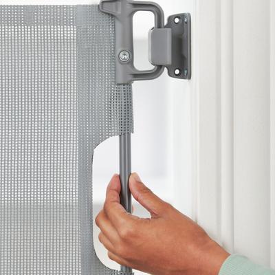Show full view: Regalo Pet Retractable Mesh Dog Gate, Gray slide 3 of 5