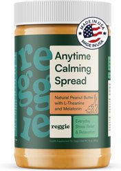 Reggie Anytime Calming Spread Anxiety Relief Natural Peanut with Melatonin & L-Theanine Supplement for Dogs, 16-oz jar
