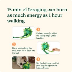 Reggie Forager Interactive Treat Dispensing Enrichment Ball for Dogs, Small/Medium, Green slide 2 of 7