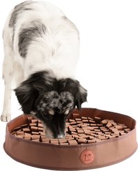 Reggie Snuffle Mat & Slow Feeding Enrichment Bowl for Dogs, 20-in, Bark Brown
