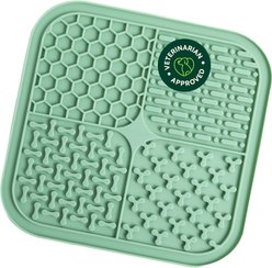 Reggie Soothing Dog Lick Mat, Green, Medium