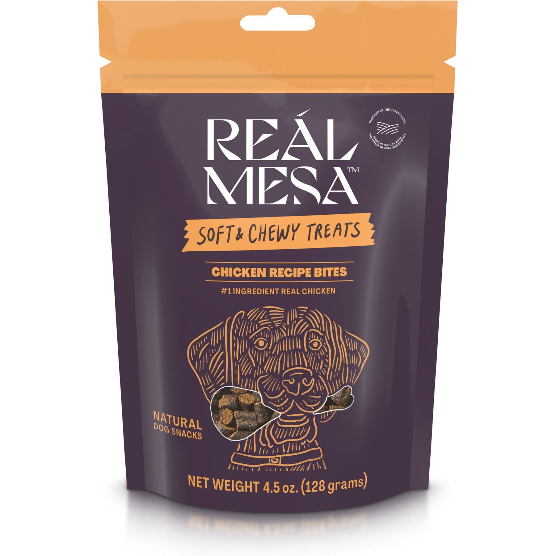 REÁL MESA Chicken Recipe Bites Dog Soft & Chewy Treat, 4.5-oz bag