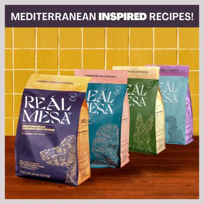 Show full view: REÁL MESA Mediterranean Chicken & Rice Entrée Dog Food, 10-lb bag slide 5 of 7