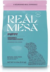 REÁL MESA Puppy Chicken & Vegetable Asado Dog Food, 4.5-lb bag slide 1 of 5