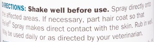 Show full view: Relief Spray for Itchy Skin for Dogs, Cats, & Horses 8-fl oz bottle slide 7 of 12