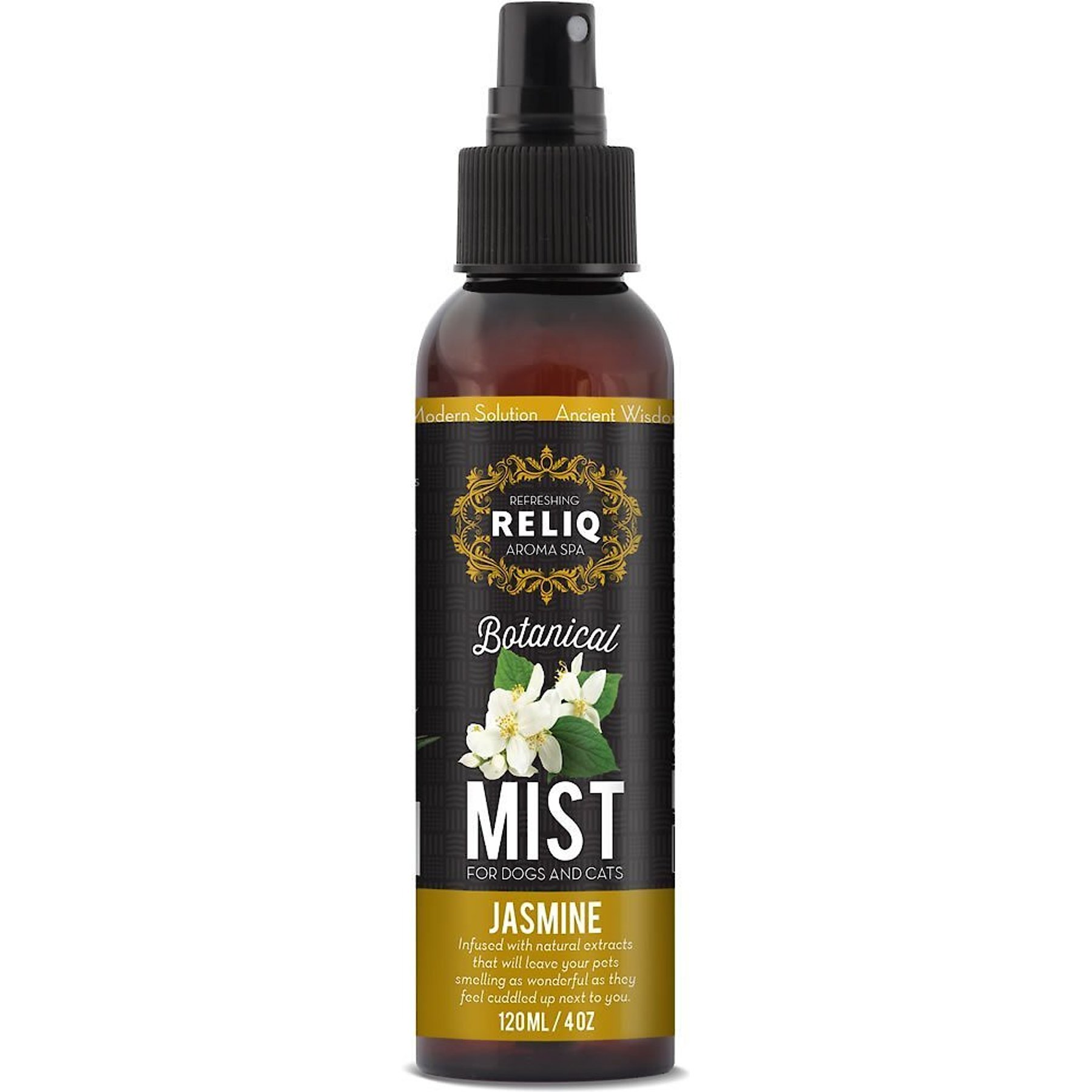 RELIQ Aroma SPA Botanical Mist Jasmine Dog & Cat Spray, 4-fl oz bottle