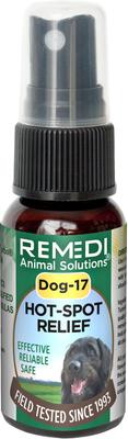 Show full view: Remedi Animal Solutions Dog-17 Homeopathic Medicine for Hot Spots for Dogs, 1-fl oz bottle slide 1 of 2