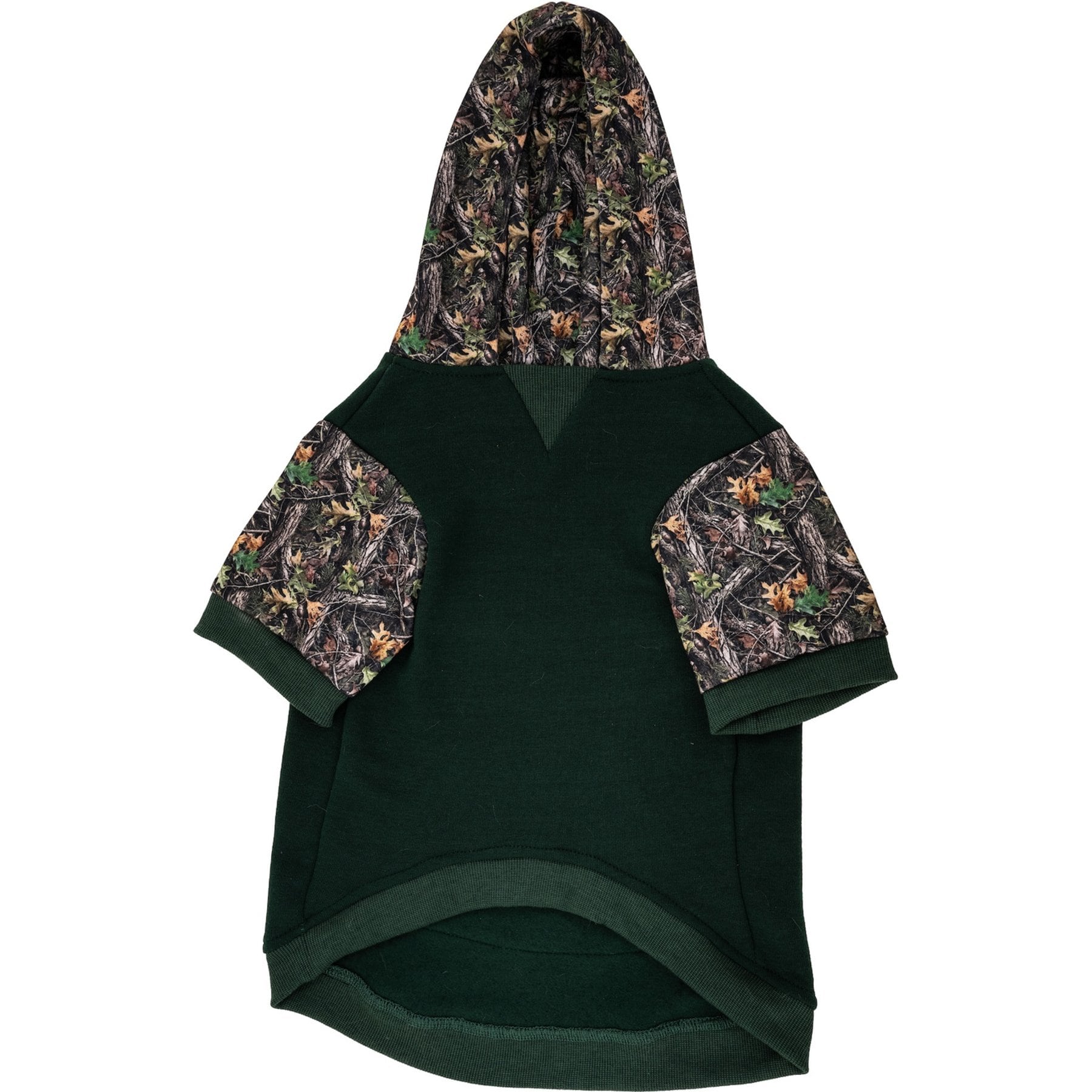 Remington Camouflage Logo Fleece Pullover Dog Hoodie, Green, Large