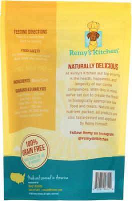 Show full view: Remy's Kitchen Just Bison Liver Freeze-Dried Dog & Cat Treats, 2.5-oz bag slide 3 of 11