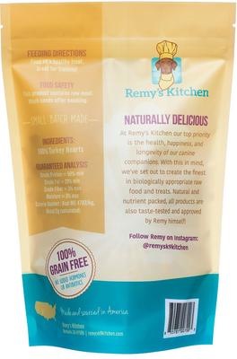 Show full view: Remy's Kitchen Just Turkey Hearts Freeze-Dried Dog & Cat Treats, 3-oz bag slide 3 of 11