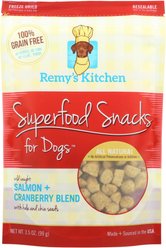 Remy's Kitchen Salmon + Cranberry Blend Superfood Snacks Freeze-Dried Dog Treats, 3.5-oz bag