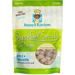 Remy's Kitchen Superfood Snacks Apple & Cinnamon Flavor Grain-Free Freeze-Dried Dog Treats, 3.5-oz bag