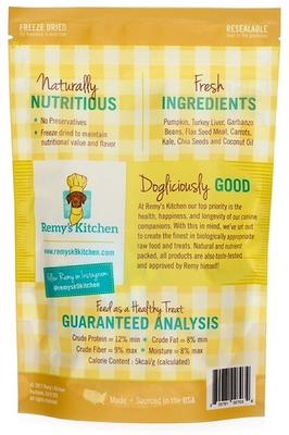 Show full view: Remy's Kitchen Superfood Snacks Pumpkin & Kale Flavor Grain-Free Freeze-Dried Dog Treats, 3.5-oz bag slide 3 of 11