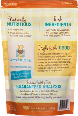 Show full view: Remy's Kitchen Sweet Potato + Turmeric Blend Superfood Snacks Freeze-Dried Dog Treats, 3.5-oz bag slide 3 of 10