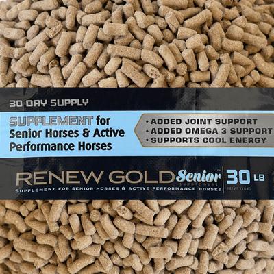 Show full view: Renew Gold Senior Formula Horse Supplement, 30-lb bag slide 3 of 4