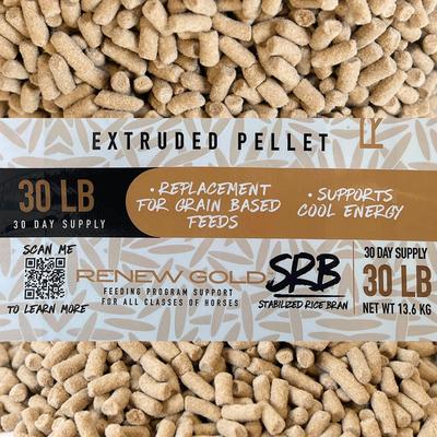 Show full view: Renew Gold SRB Stabilized Rice Bran Horse Supplement, 30-lb bag slide 3 of 4