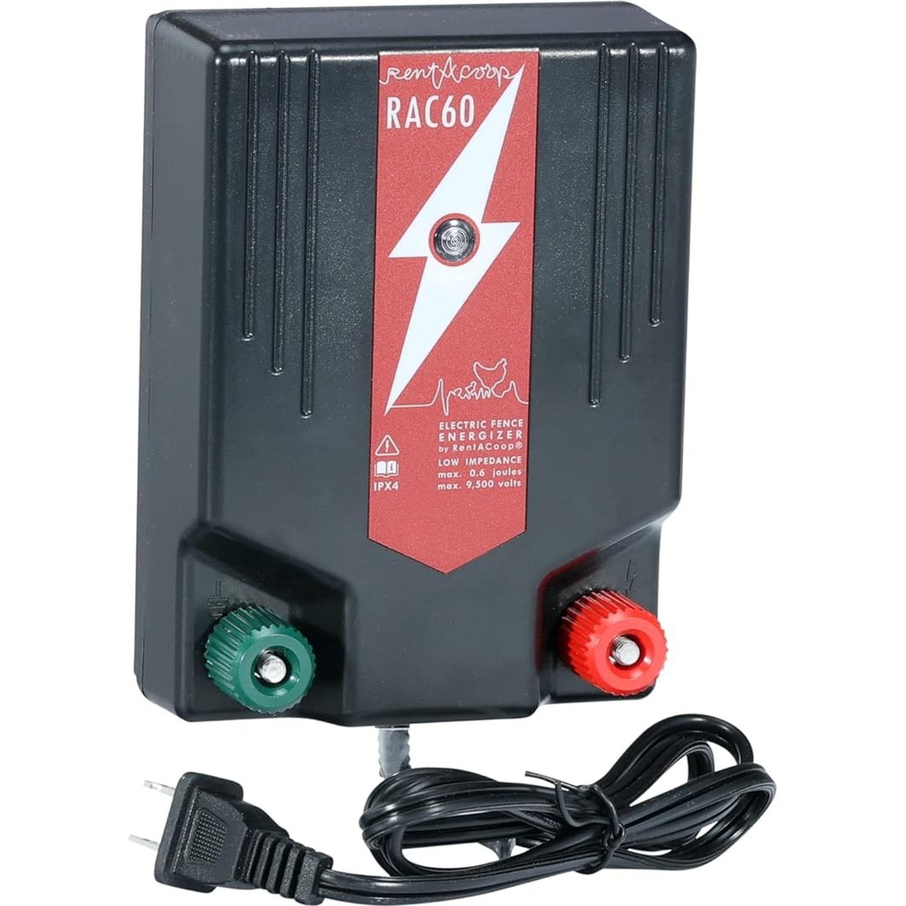 RentACoop Plug-In 0.6 Joules Electric Fence Energizer