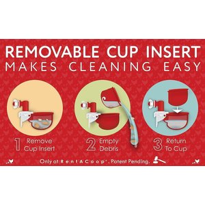 RentACoop DIY Waterer Auto-Fill Cups with Inserts, 2 count