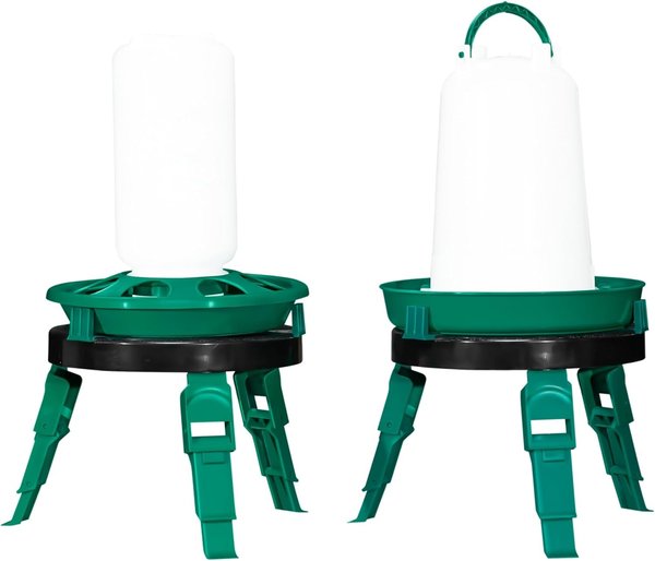 RentACoop Chick Feeder & Waterer Set with Platform