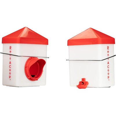 RentACoop RentACoop Chick2Chicken Poultry Feeder & Waterer Set, 2.5-lb, 64-oz