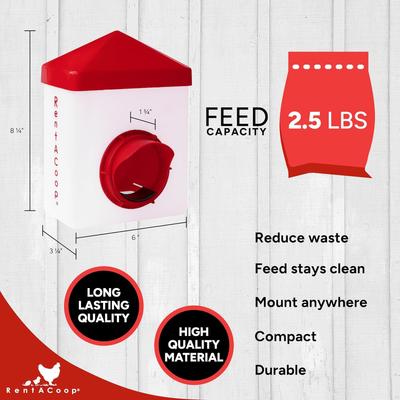 Show full view: RentACoop Chick2Chicken Poultry Feeder & Waterer Set, 2.5-lb, 64-oz slide 2 of 6