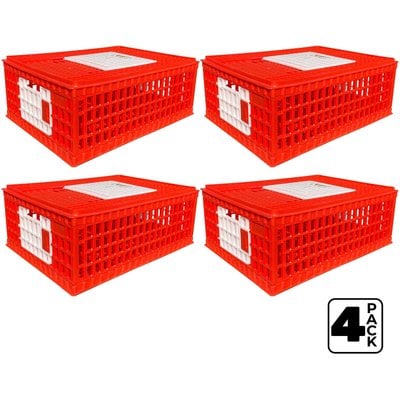 RentACoop RentACoop Stackable Poultry Carrier Crate, 4 count