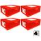 Show in main carousel: RentACoop Stackable Poultry Carrier Crate, 4 count slide 1 of 7