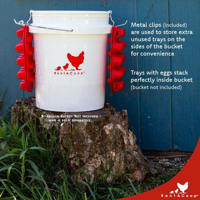 Show full view: RentACoop Stackable Chicken Egg Trays, 7 count slide 3 of 5