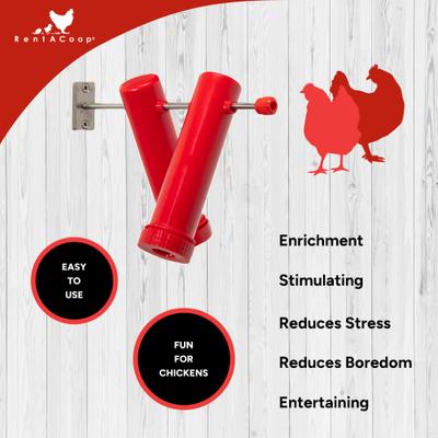 Show full view: RentACoop Chicken Treat Dispenser Tubes, 2 count slide 2 of 7