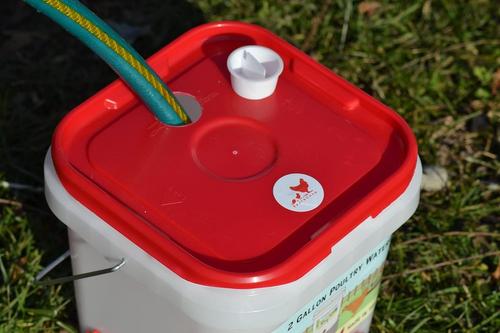 Show full view: RentACoop Anti-Roost Corner Placed Chicken Waterer, 2-gal slide 3 of 6