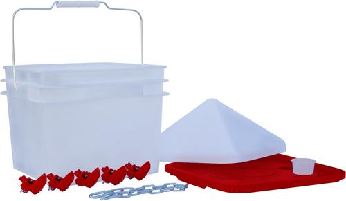 Show full view: RentACoop Anti-Roost Corner Placed Chicken Waterer, 2-gal slide 5 of 6