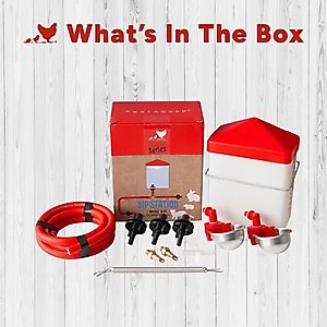 RAC Paws by RentACoop DIY Sip Station Small Pet Watering System Mini Kit, 64oz