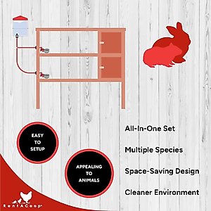 RAC Paws by RentACoop DIY Sip Station Small Pet Watering System Mini Kit, 64oz