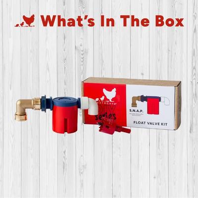 Show full view: RentACoop S.N.A.P. Chicken Watering System Glueless Float Valve Kit slide 5 of 7