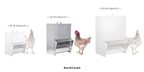 Show full view: RentACoop Weatherproof Galvanized Chicken Trough Feeder, 25-lb slide 4 of 7