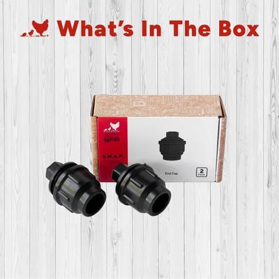 Show full view: RentACoop S.N.A.P. Chicken Watering System Glueless End Caps, 2 count slide 4 of 6