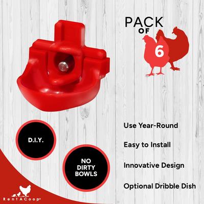 Show full view: RentACoop DIY Chicken Waterer Kit with Dribble Dish, 6 count slide 2 of 5
