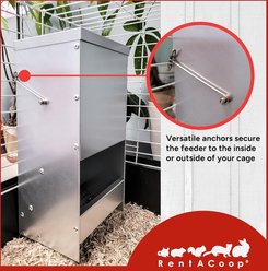RAC Paws by RentACoop Metallic Rabbit Feeder, 5lb slide 2 of 4