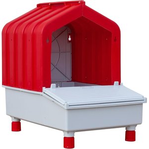RentACoop Mobile Hen Den Roll-Out 1-Hole Chicken Nesting Box with Legs for Chicken Coop