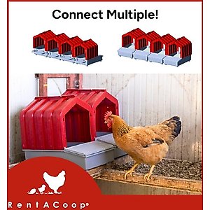 RentACoop Mobile Hen Den Roll-Out 1-Hole Chicken Nesting Box with Legs for Chicken Coop