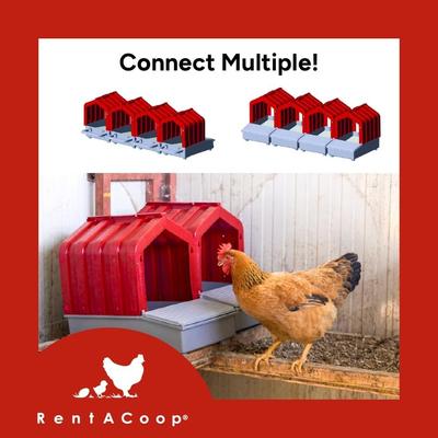 Show full view: RentACoop Mobile Hen Den Roll-Out 1-Hole Chicken Nesting Box with Legs for Chicken Coop slide 5 of 7